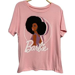 Love Tribe Barbie Pink Graphic T-Shirt 1X Plus Size Crewneck Trendy Tee
